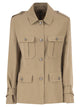Antonelli Firenze Viscose And Linen Safari Jacket With Utility Detailing