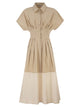 Antonelli Firenze Cotton Stretch Shirt Dress With Pleated Waist