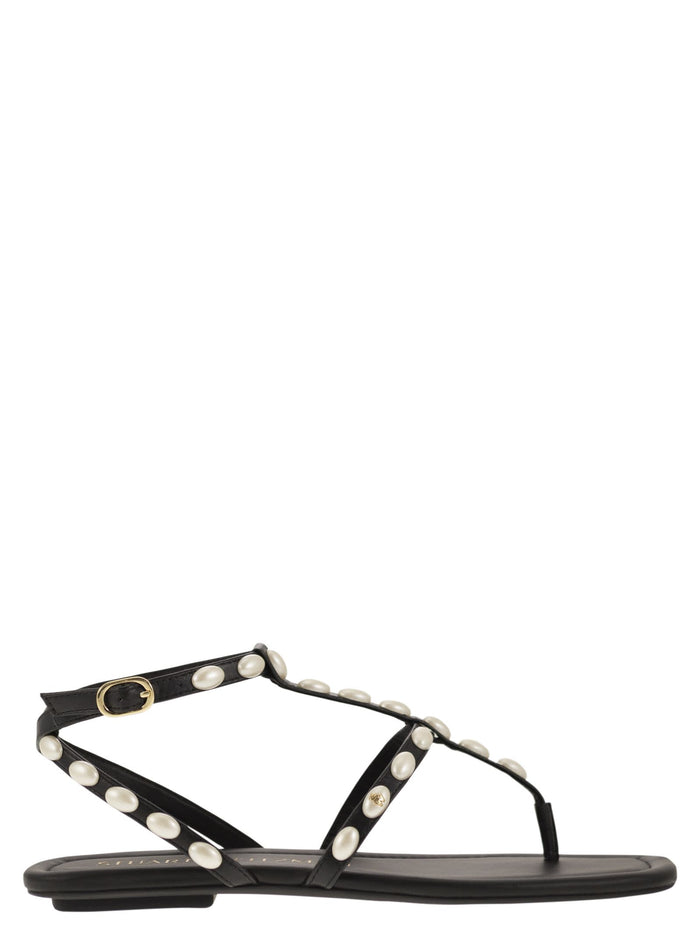 Stuart Weitzman Pearlita - Thong Sandal With Pearls