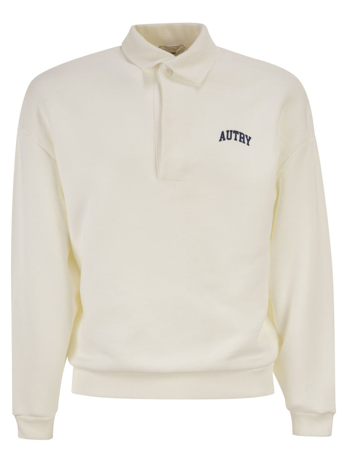 Autry Unisex Cotton Polo Sweatshirt With Logo