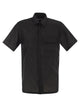 Pt Torino Short-Sleeved Linen Shirt In Natural Fabric