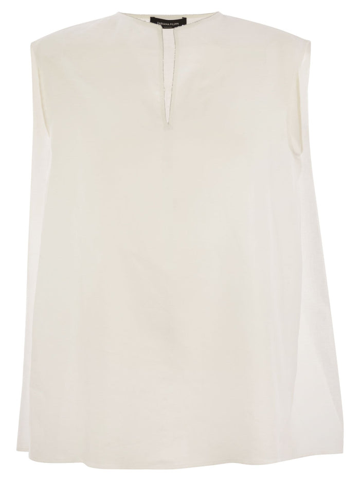 Fabiana Filippi Linen Sleeveless Top