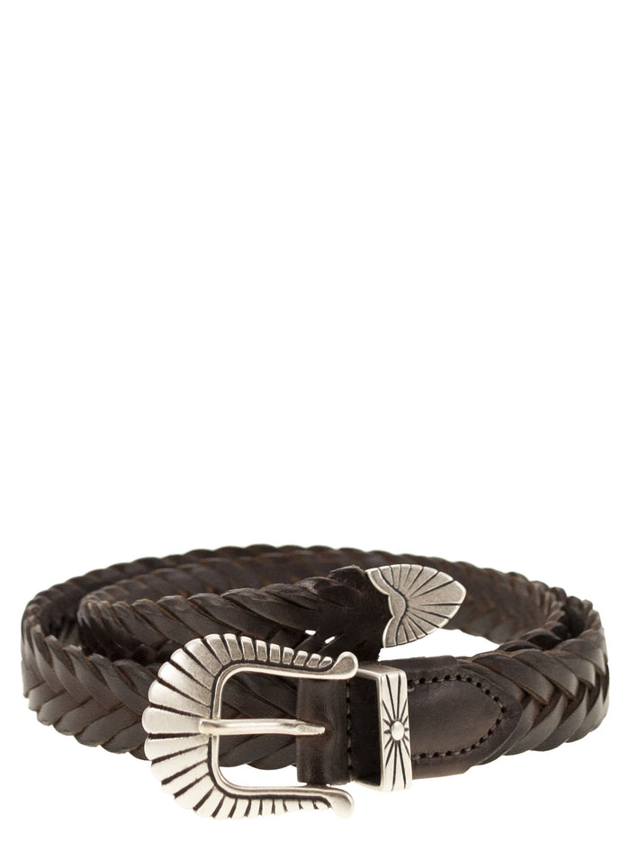 Alberto Luti Braided Leather Belt