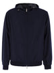 Fedeli Reversible Bomber Jacket With Hood In Cashmere Flannel And Airstop