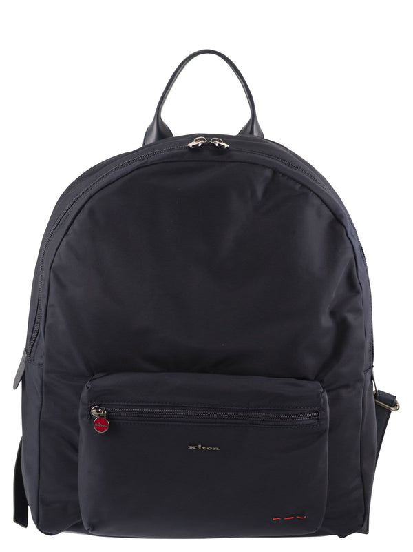 Kiton Technical Fabric Backpack With Logo