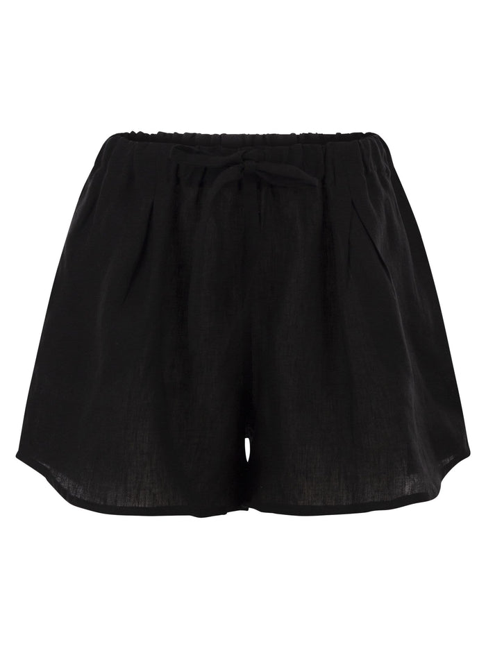 Maurizio Mykonos Inen Shorts With Elasticated Waistband And Drawstring