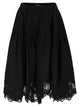 Maurizio Mykonos Linen And Rayon Midi Skirt With Embroidered Hem