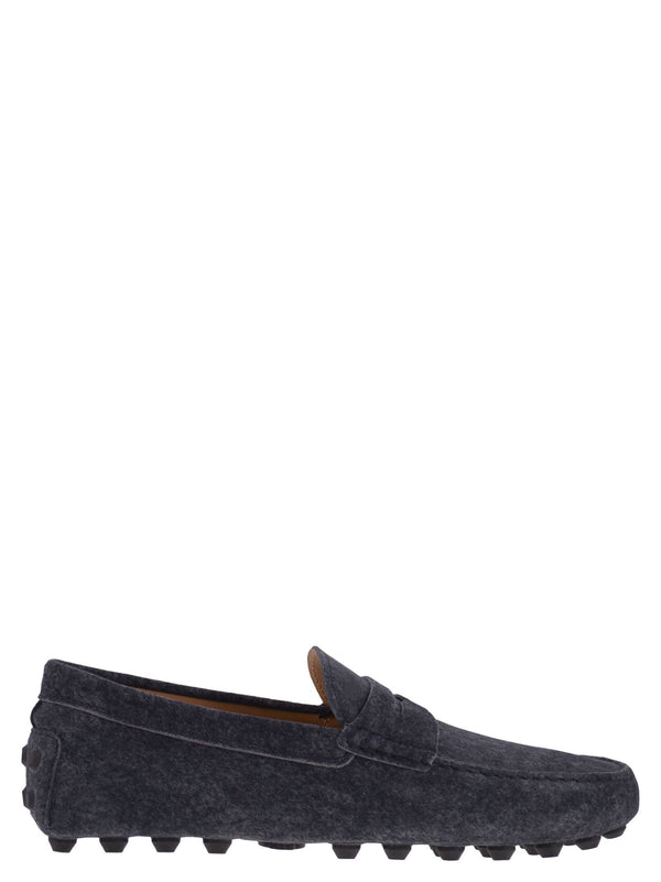 Tod's Gommino Bubble Sole In Suede Leather