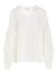 Di.la3 Pari' Puff-Sleeve Silk Shirt
