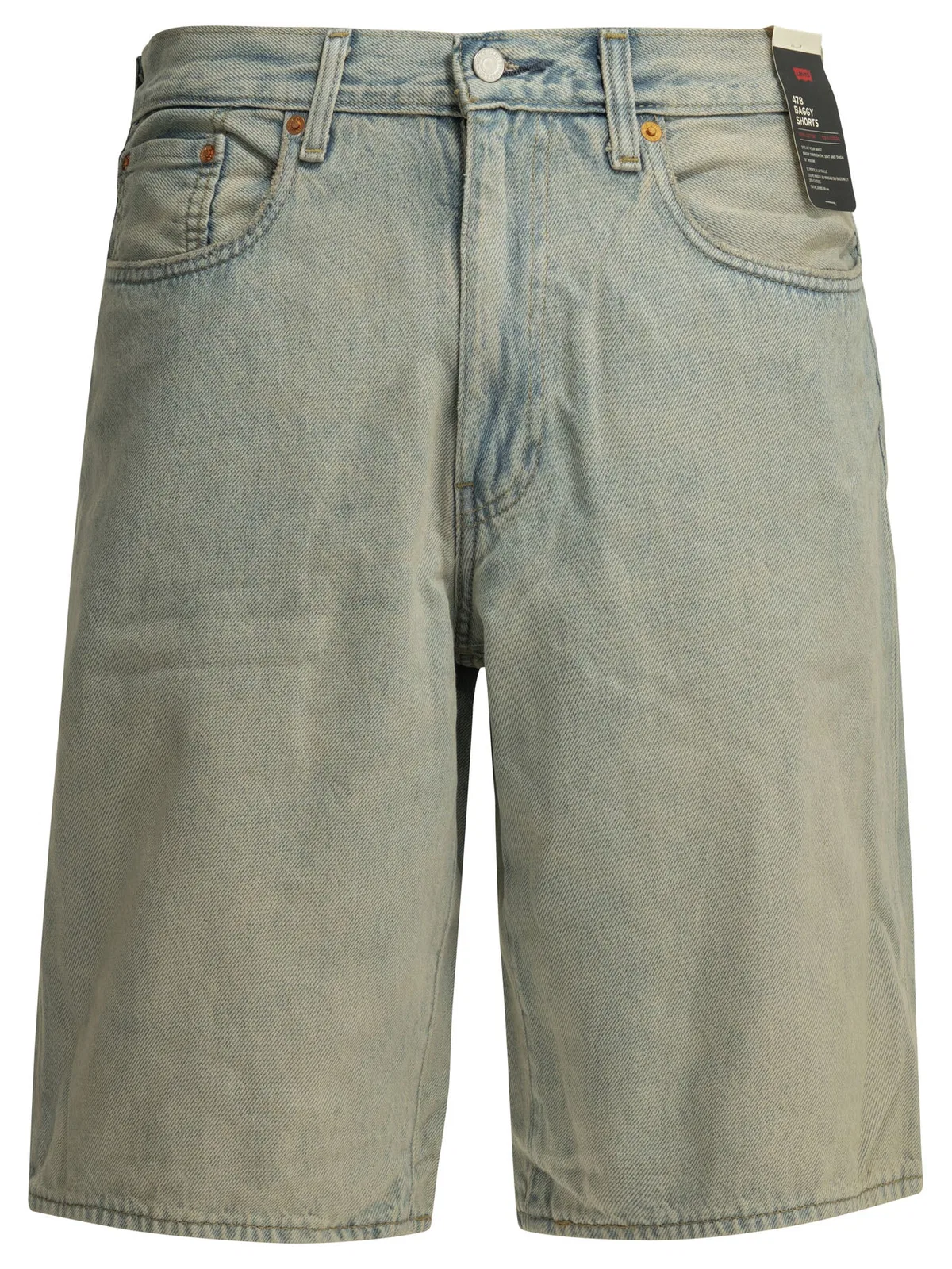 478 Baggy Light Blue Cotton Shorts