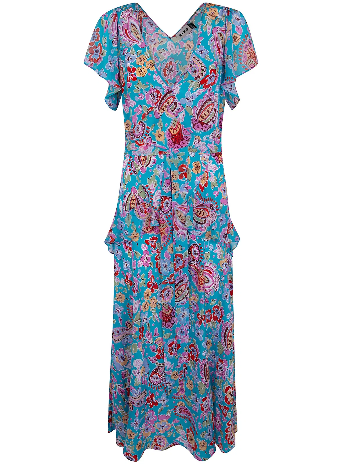 "Evie" Dress Cara Floral Turquoise