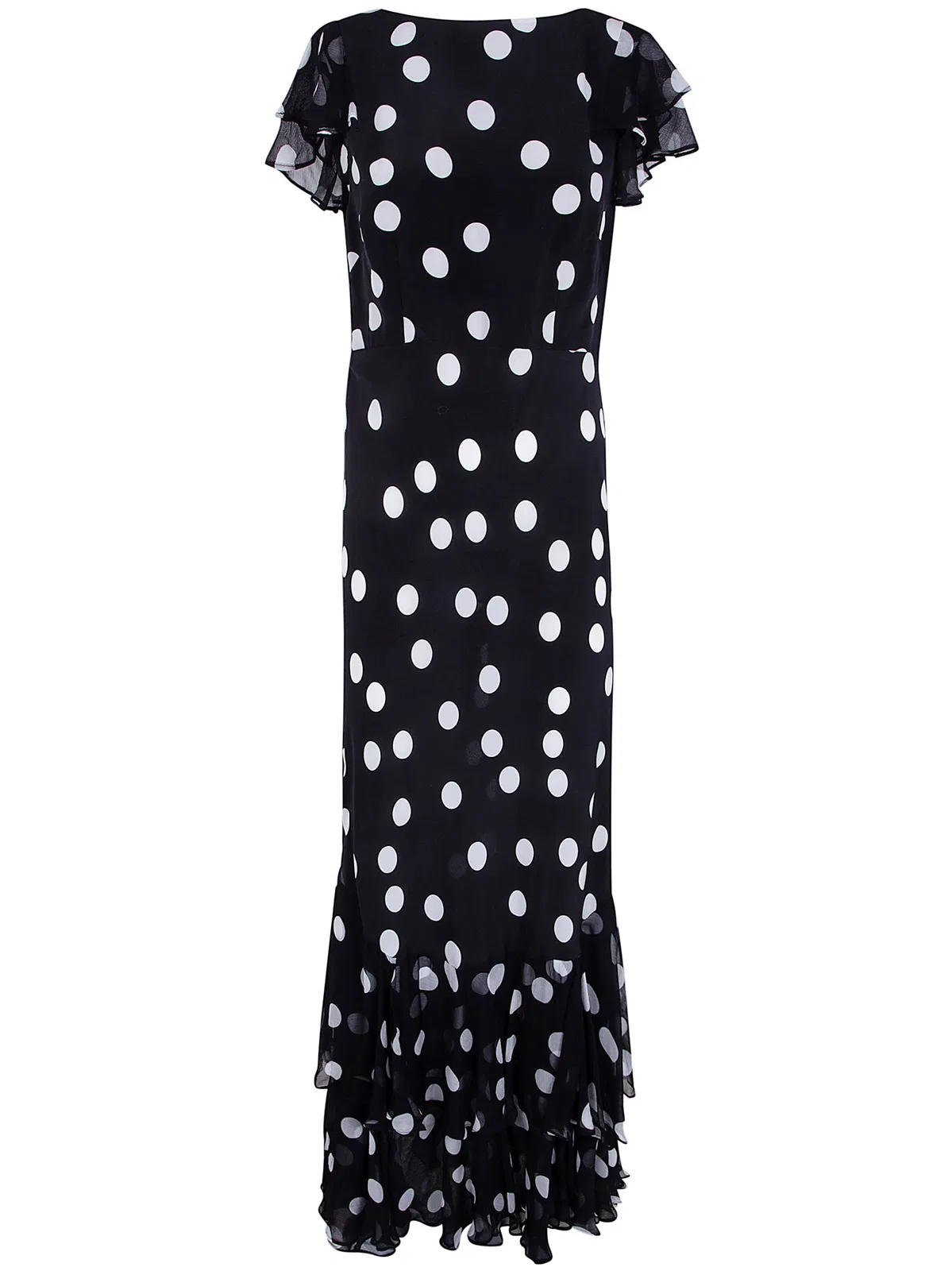 "Ordinia" Dress Mono Polka Dot Black