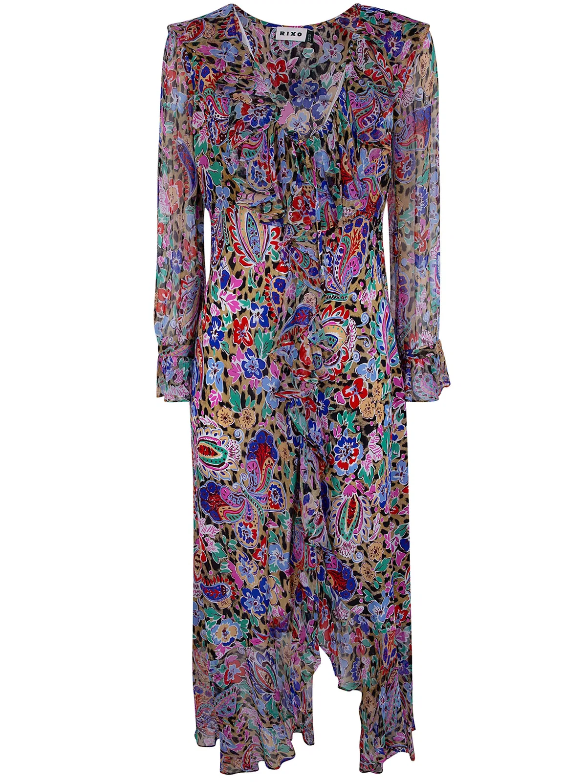 "Gracye" Dress Cara Floral Leopard Brown