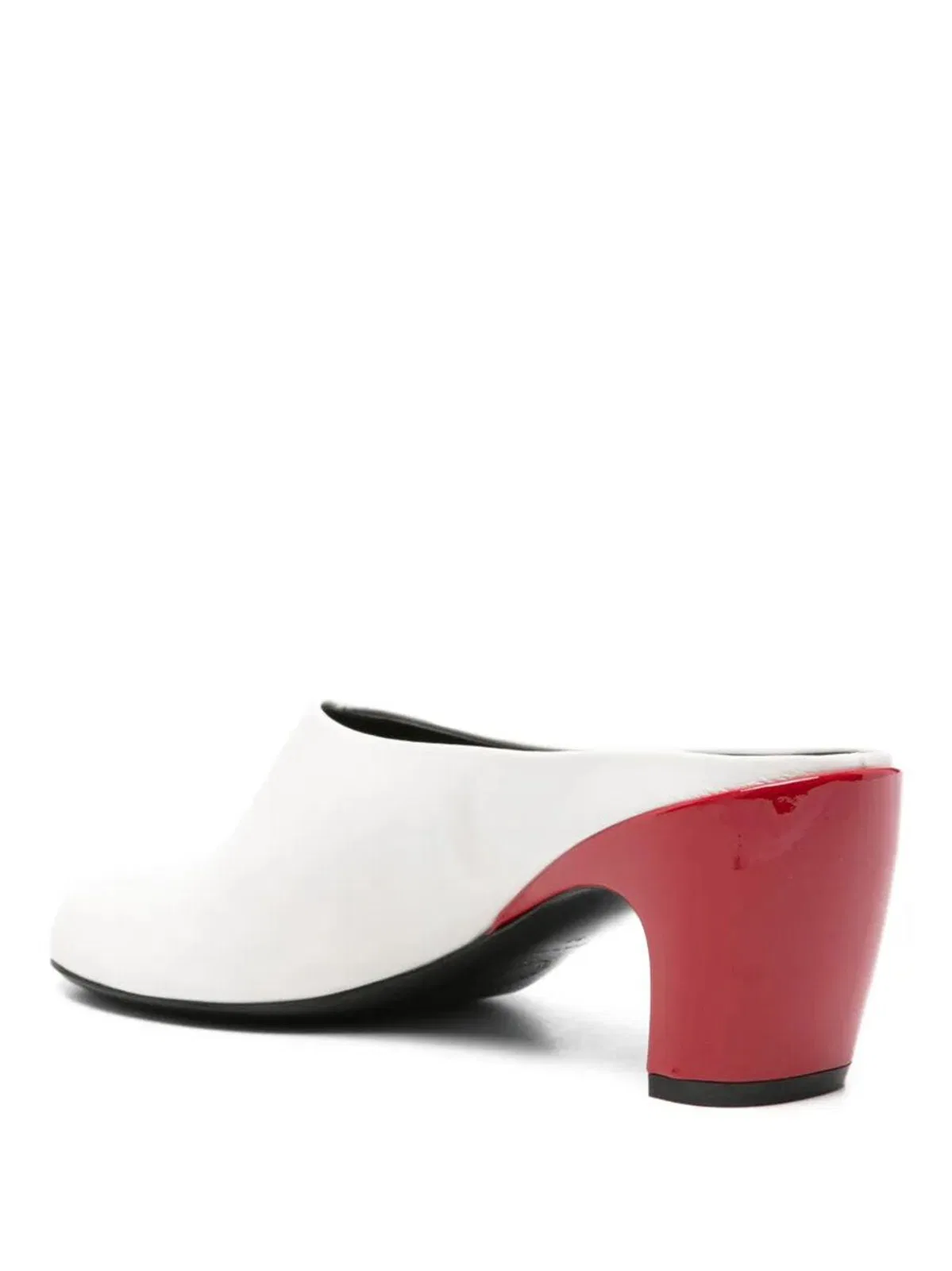 Dries Van Noten Leather Mules In White