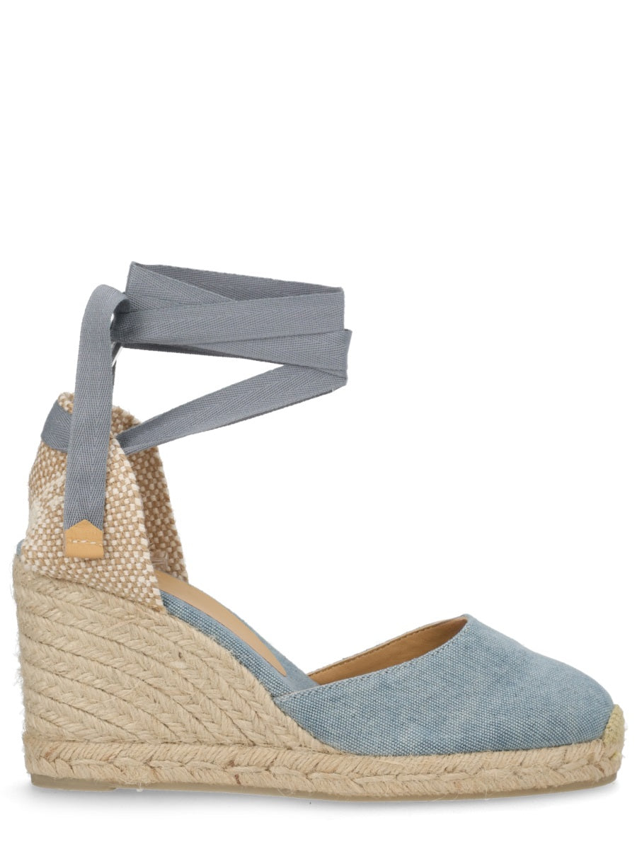 Castañer Azure Cotton Leather Heel