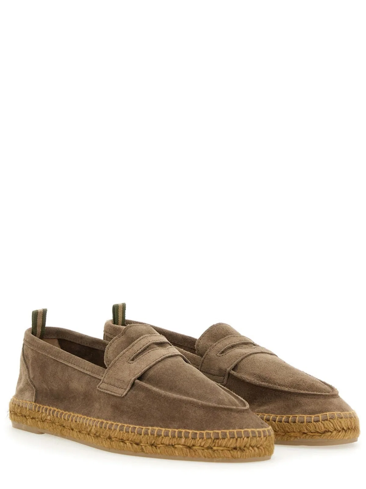 Castañer Grey Bovine Leather Flat