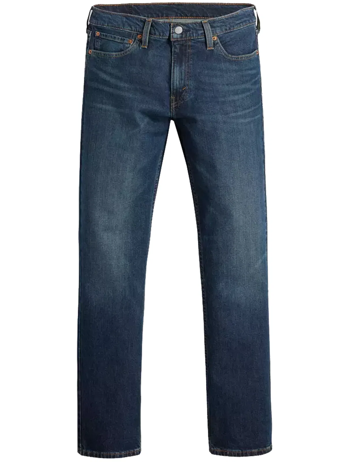 Blue Cotton-Blend Skinny Jeans