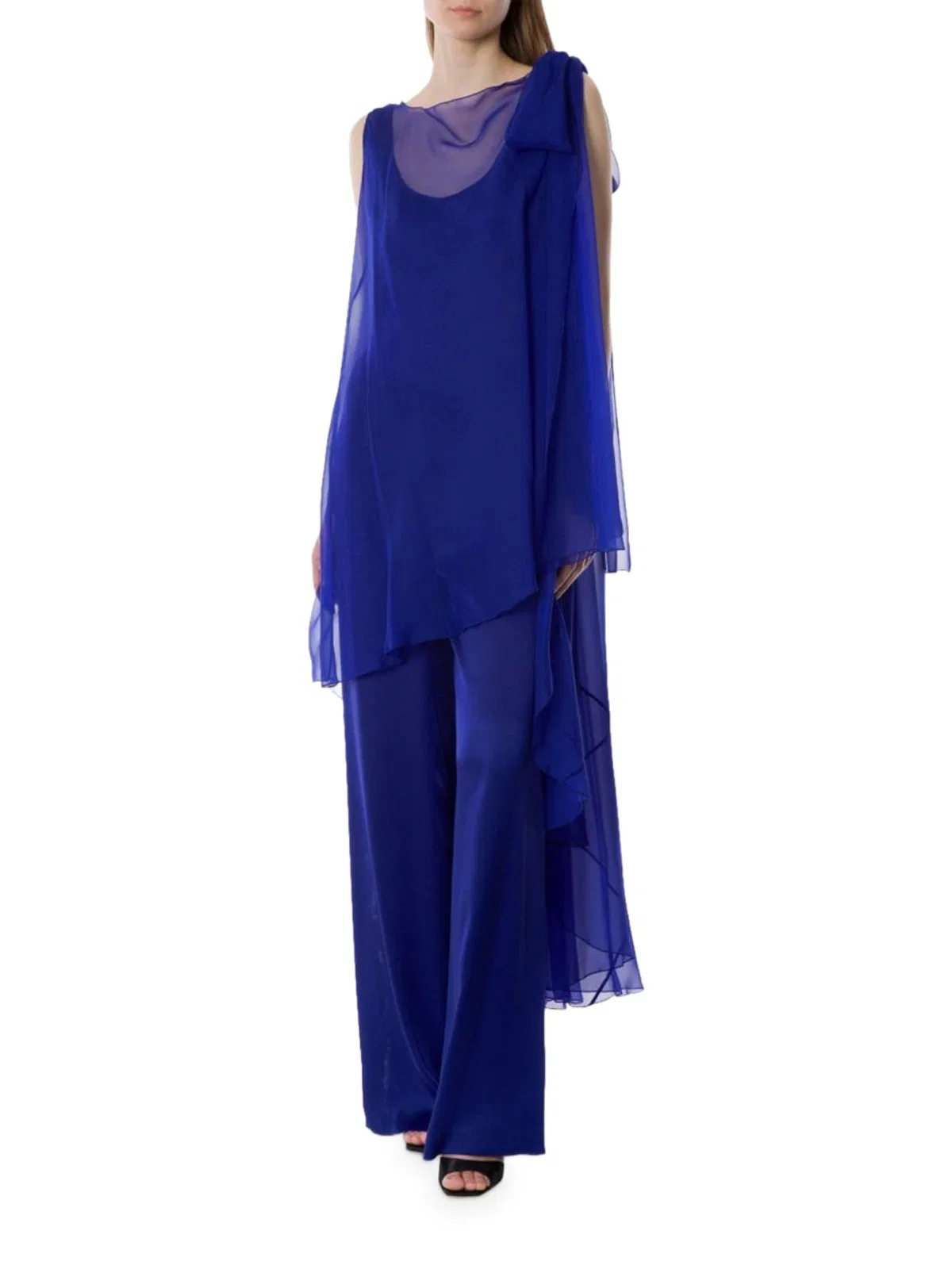 Alberta Ferretti Alberta Ferreti Silk Jumpsuit In Blue