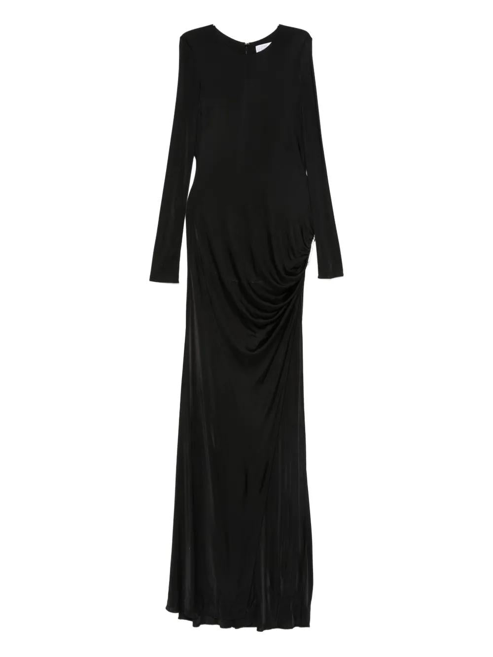 Long Sleeve Dress With Draped Design