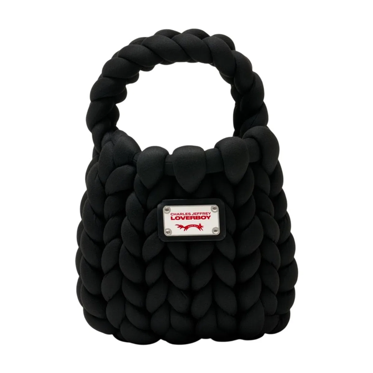 Charles Jeffrey Loverboy Mini Marshmallow Purse In Black