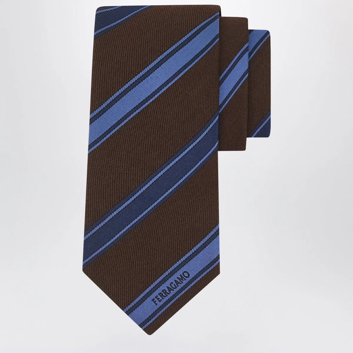 Brown/Green Regimental Jacquard Tie