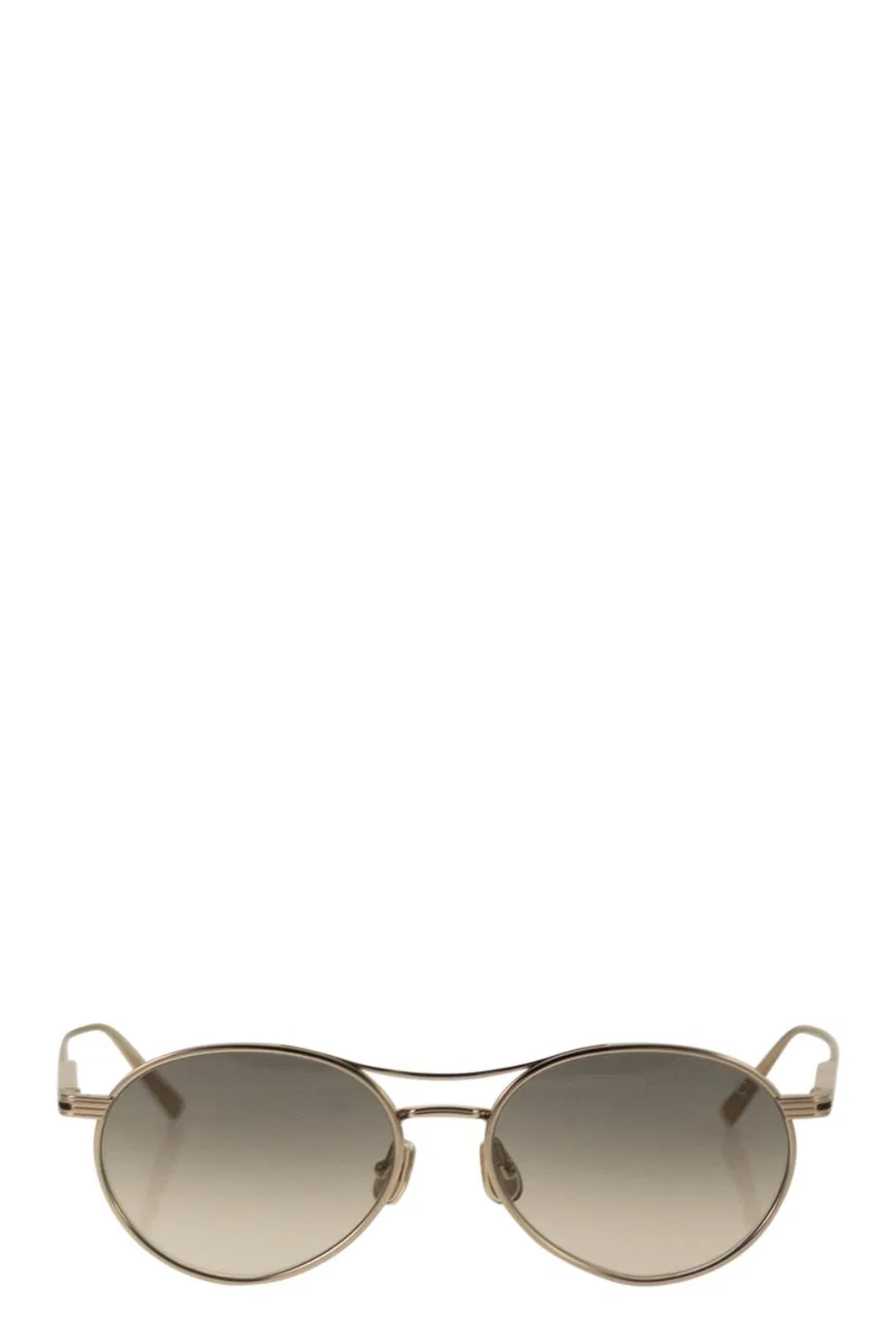 Titanium Aviator Sunglasses With Crystal Lenses