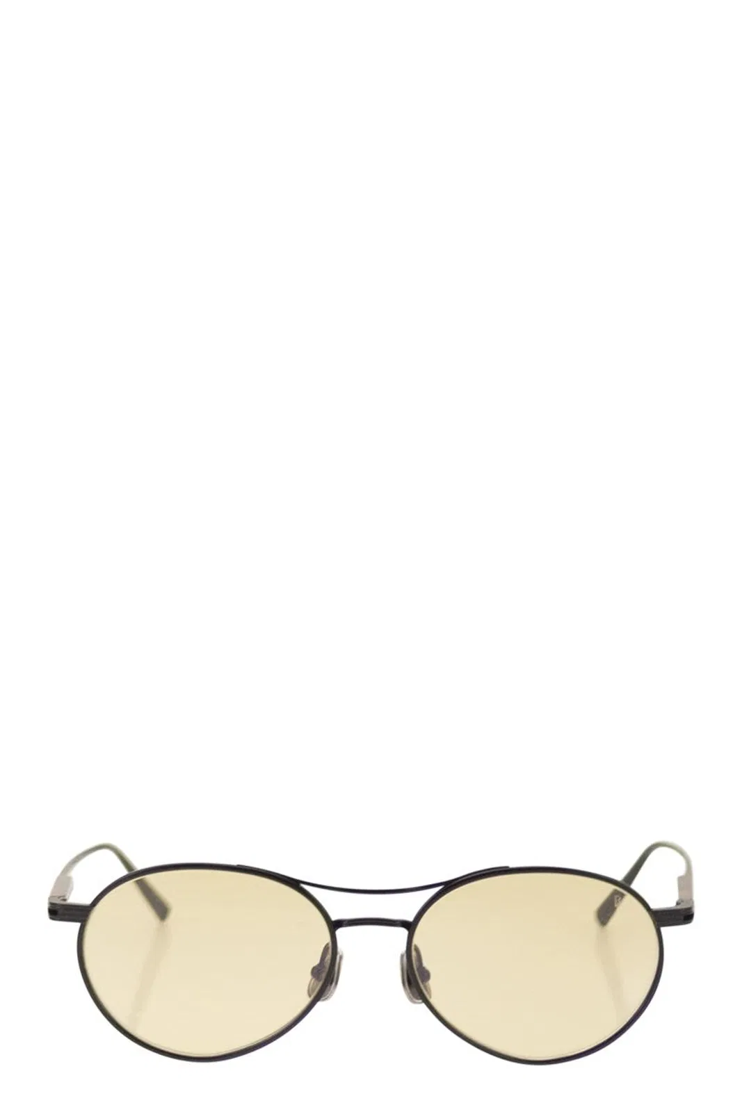 Titanium Aviator Sunglasses With Crystal Lenses