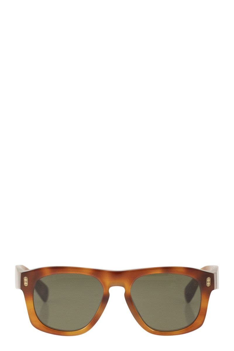 Tortoiseshell Acetate Sunglasses With Iconic Details