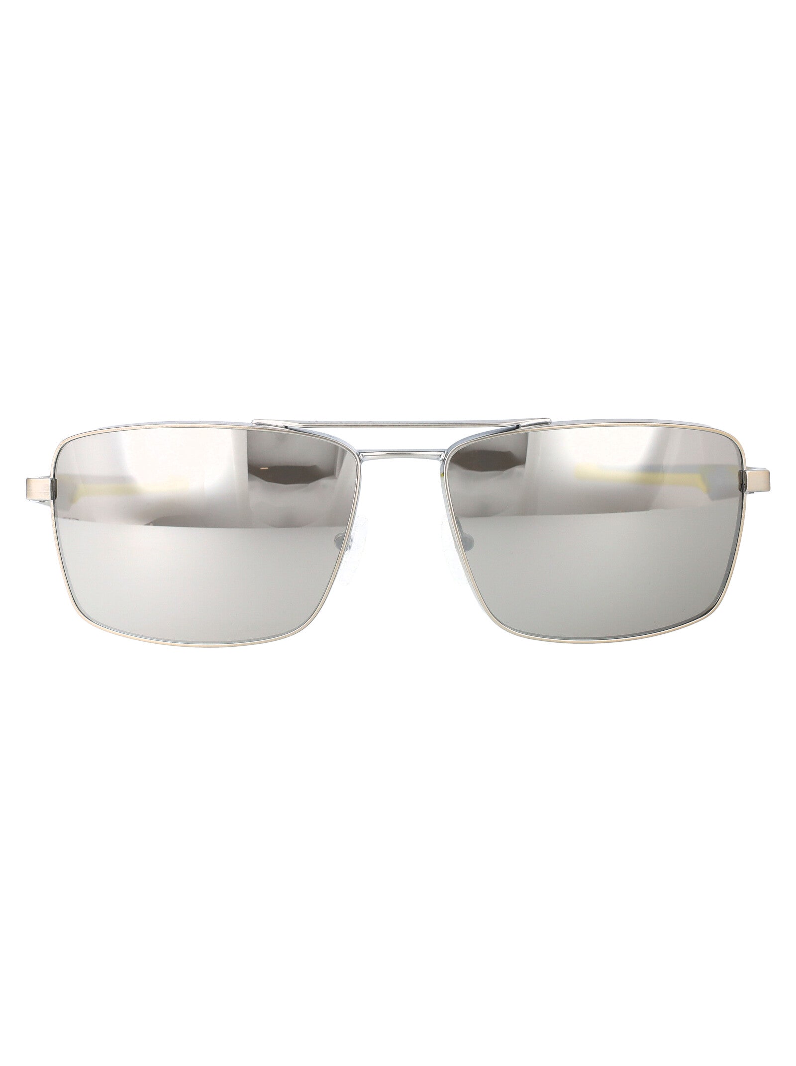 Brushed Silver Metal Sunglasses