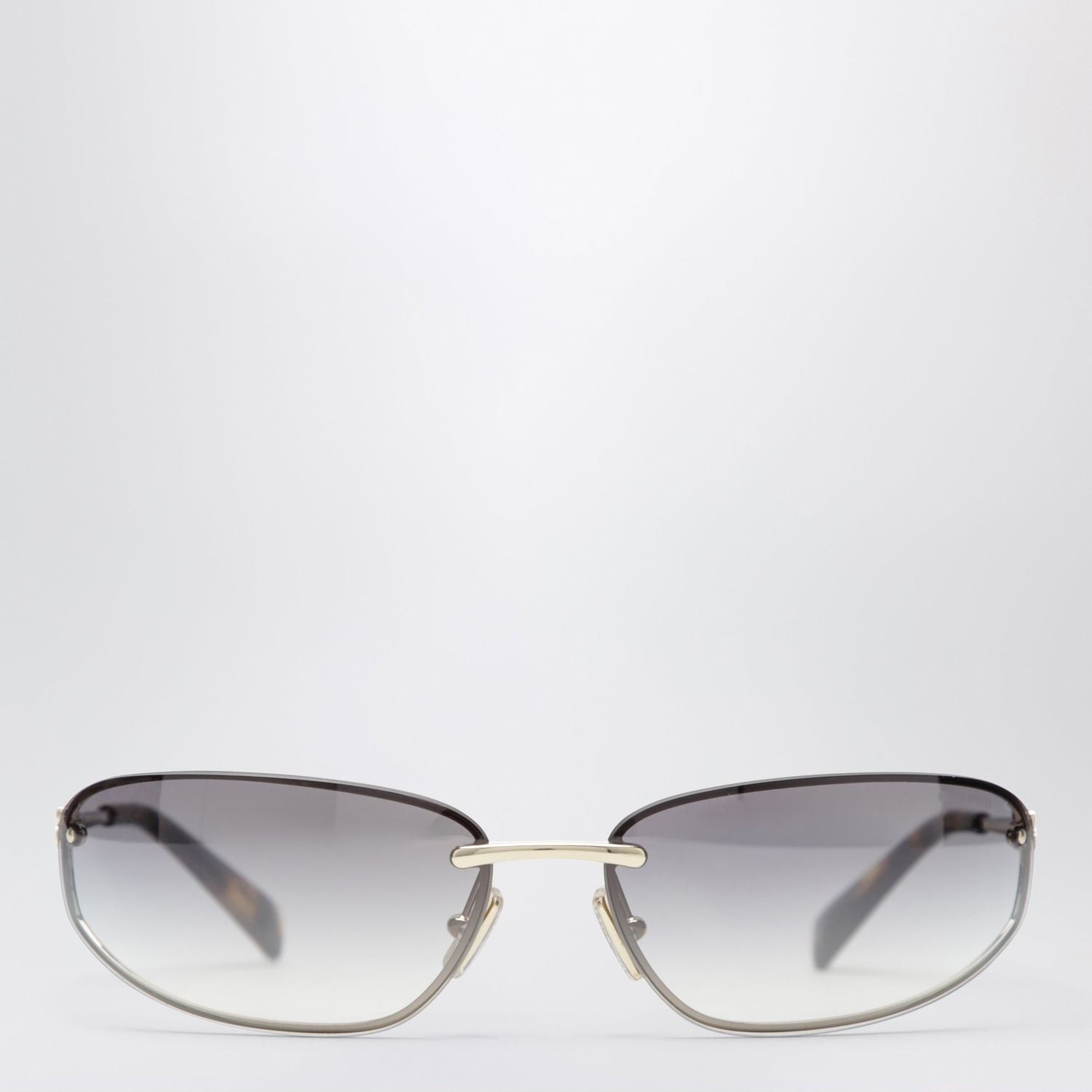 Miu Nocturne Sunglasses In Light Gold Metal