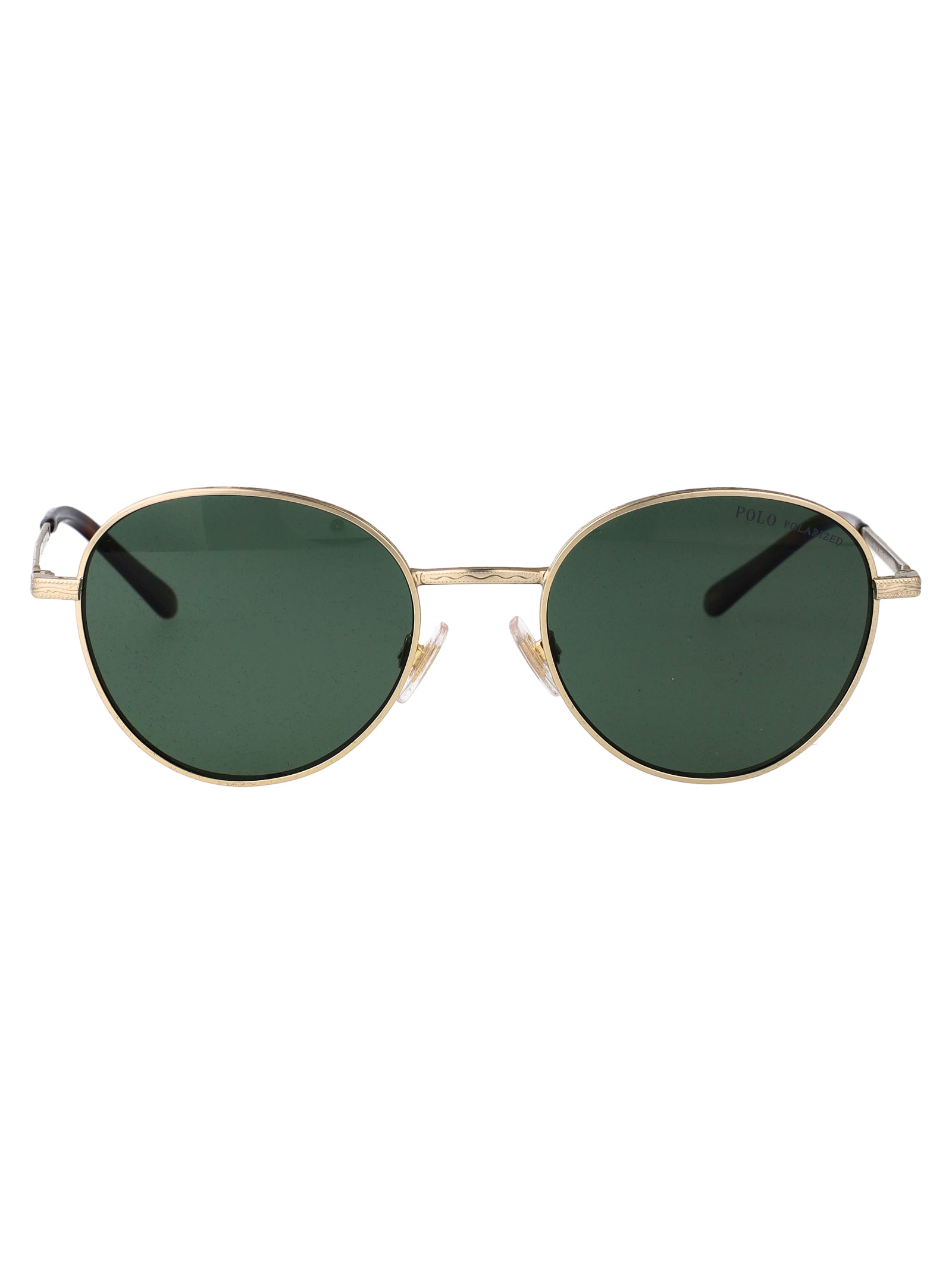 Semi-Shiny Pale Gold Metal Sunglasses