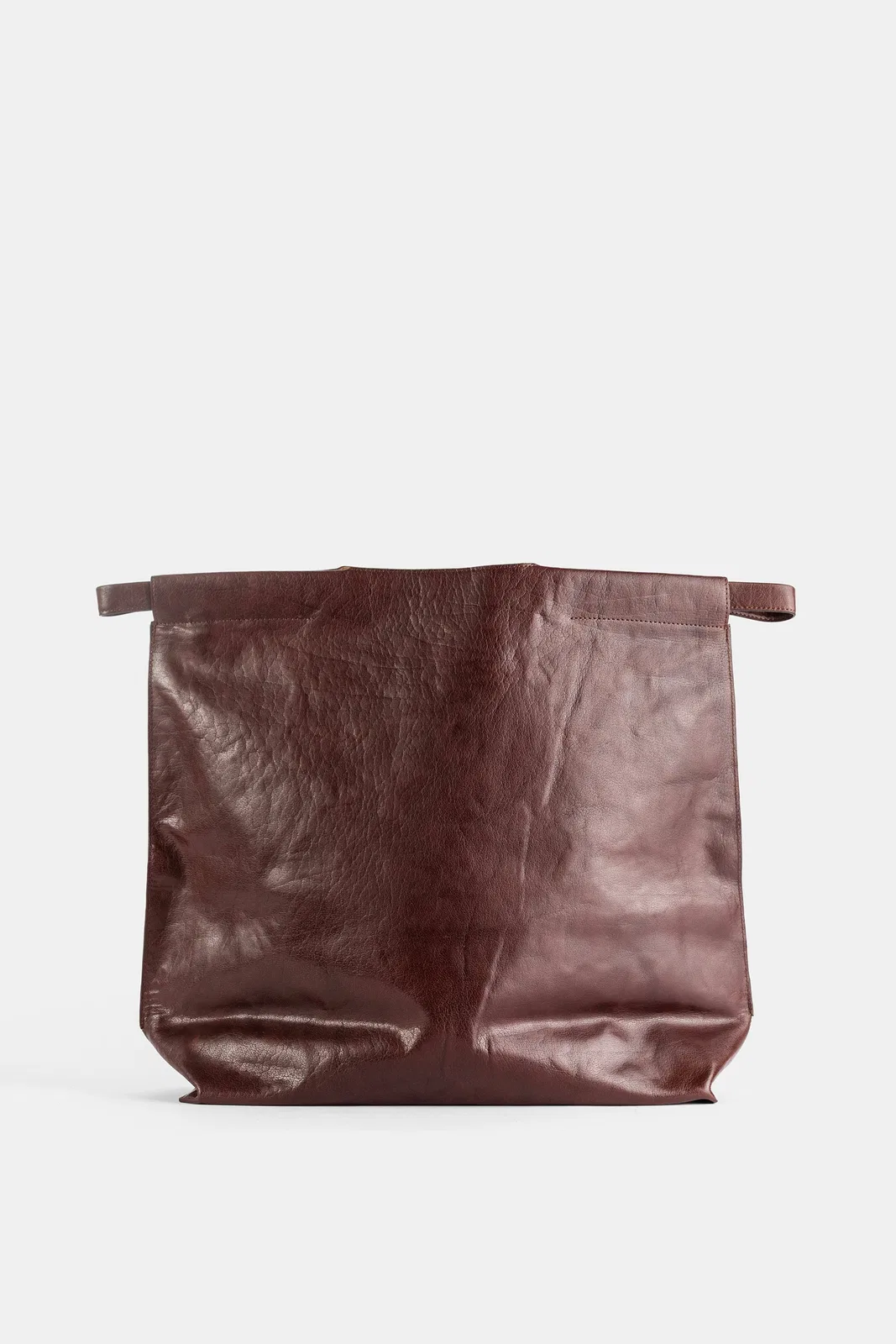 Sac Shopper Large En Cuir Marron