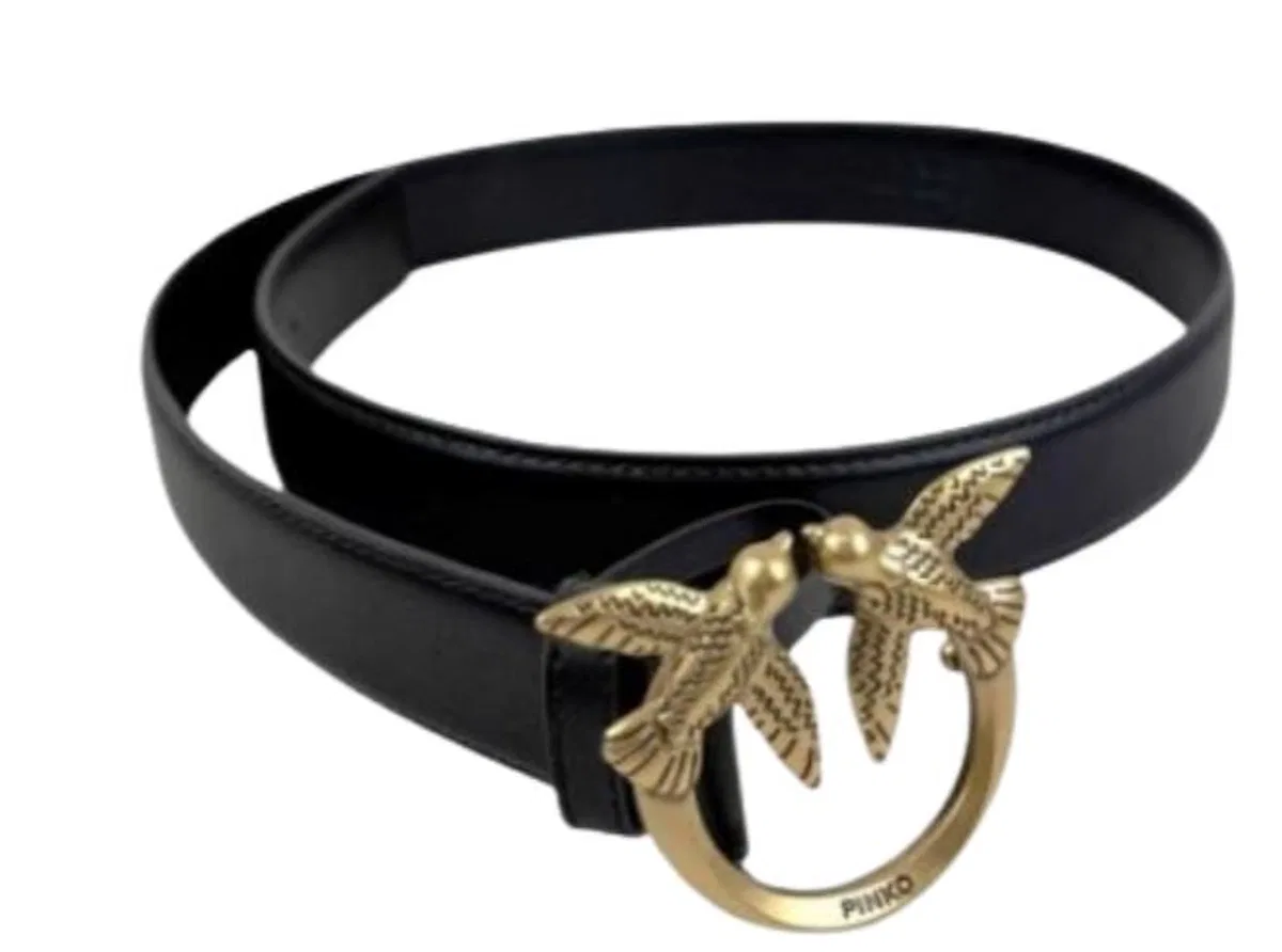 Pinko Black Classic Leather Belt