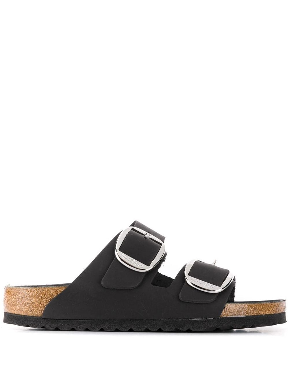 Arizona Big Buckle Black Leather Sandals