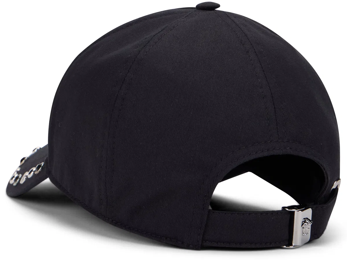 Versace Embellished Baseball Cap In Yellow