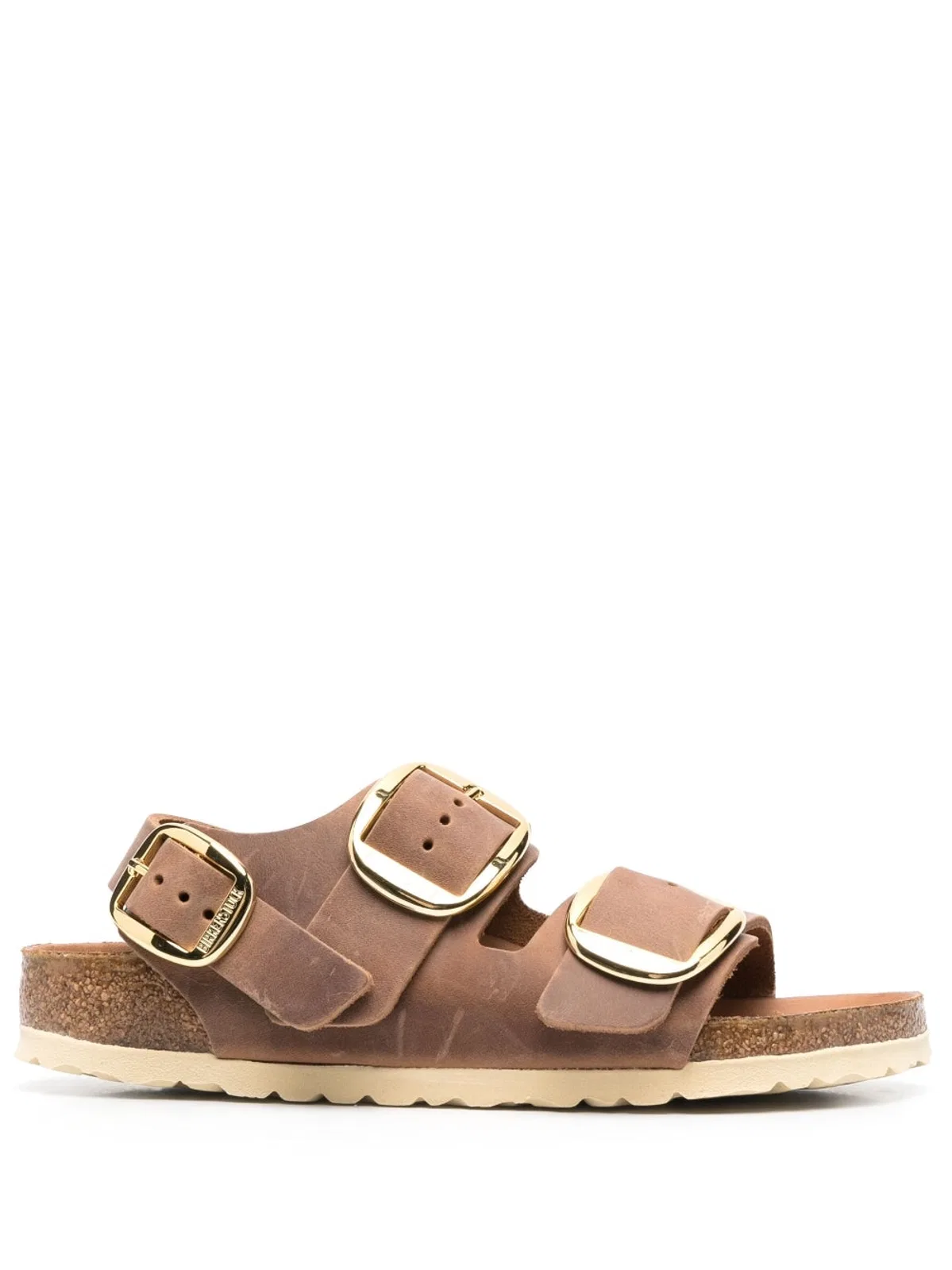 Milano Big Buckle - Oiled Leather Sandal