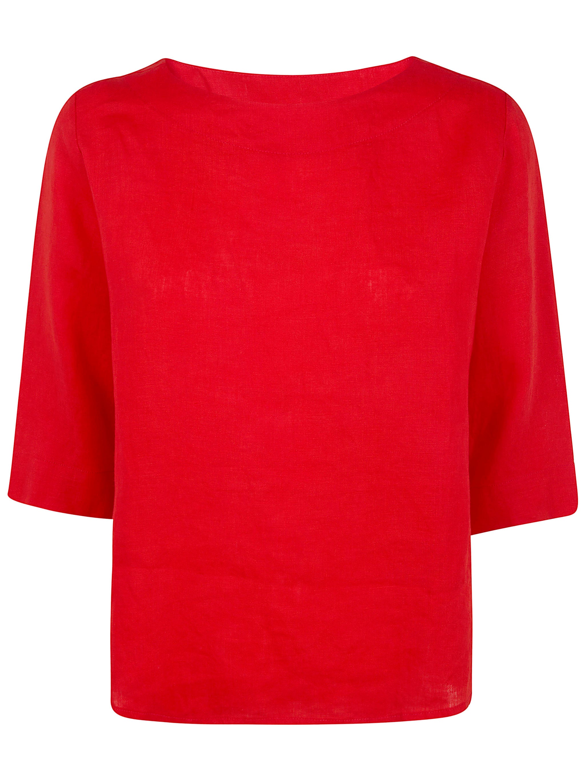 Red Linen Blouse