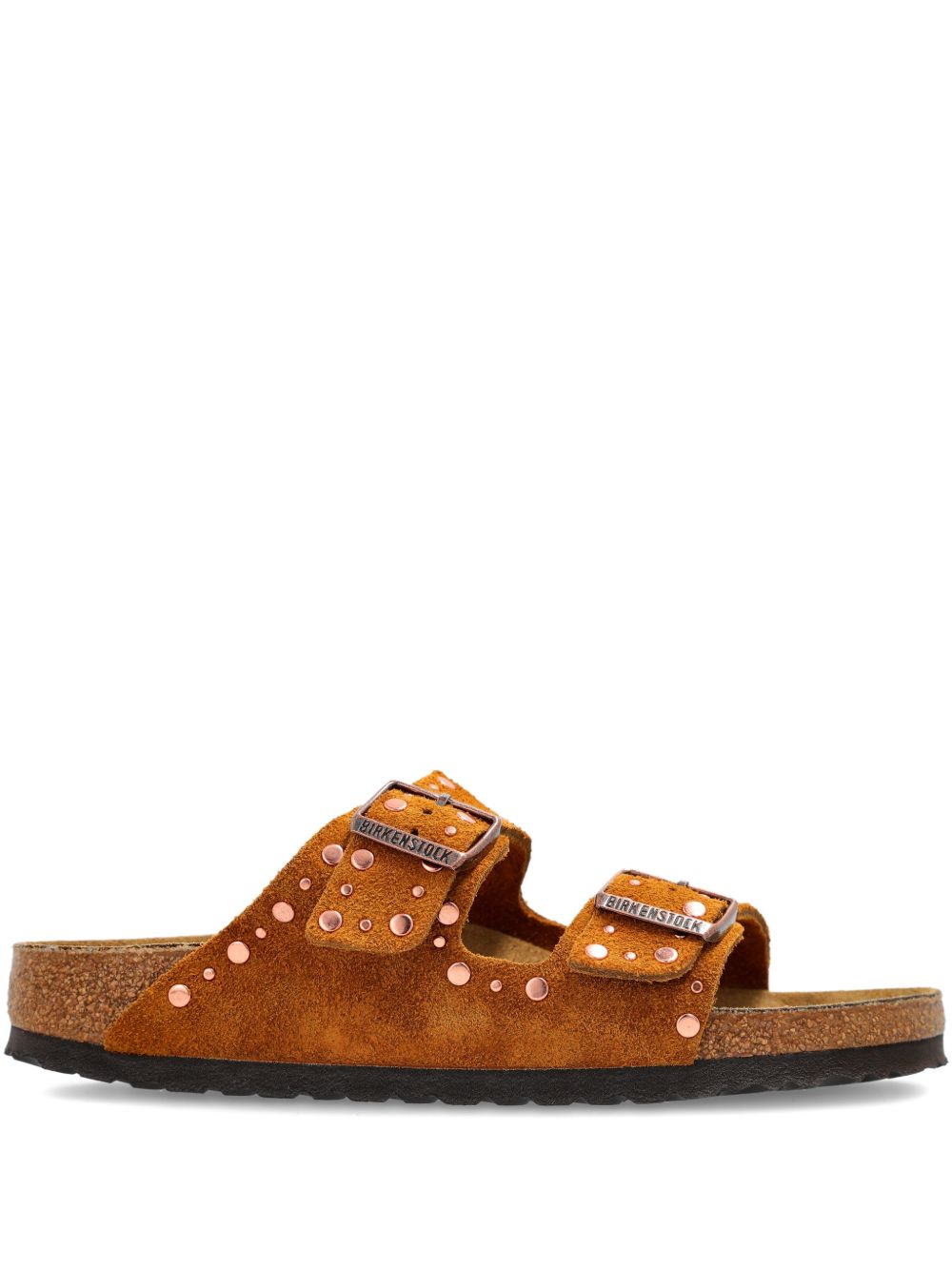 Arizona Rivet Brown Leather Sandals