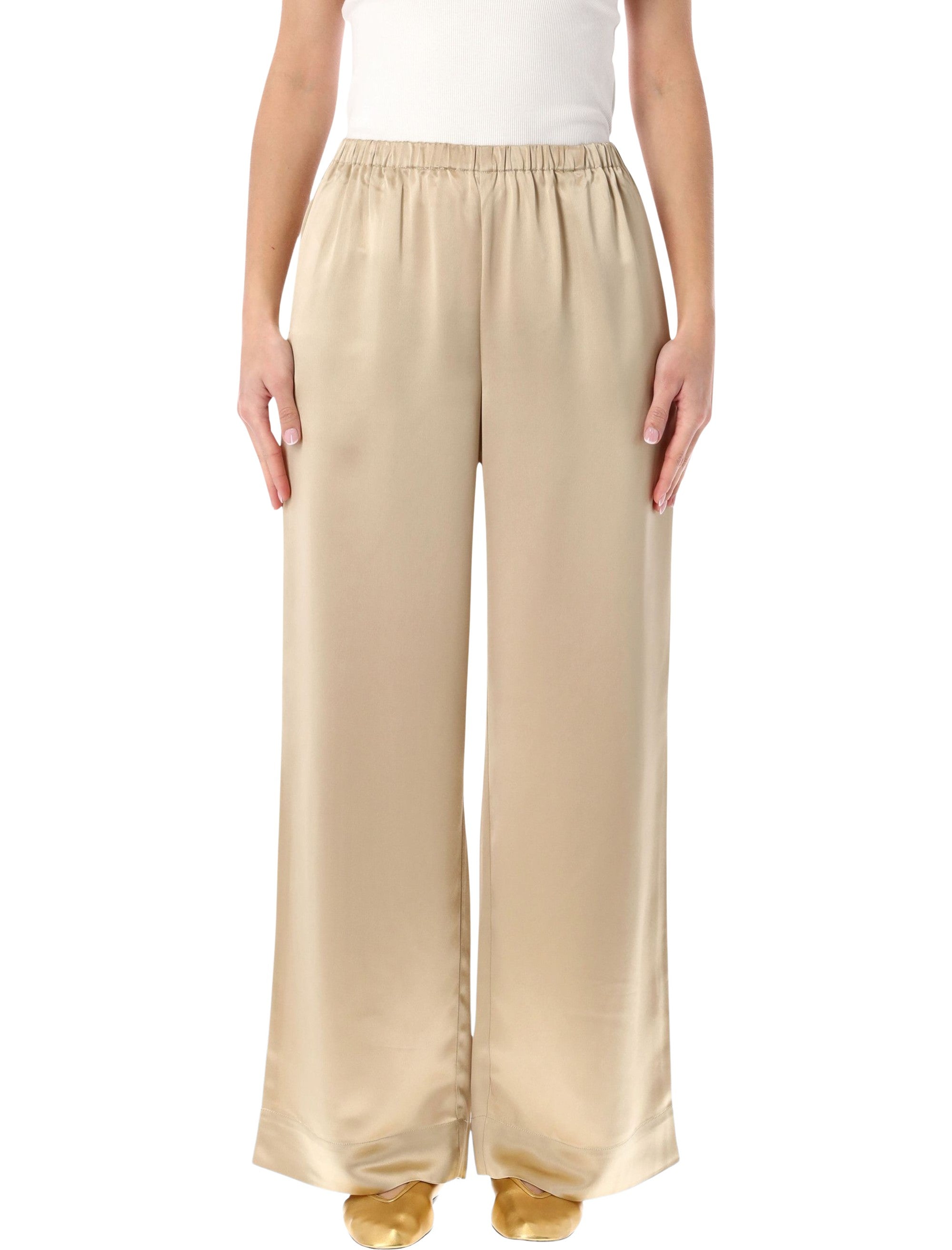 Cabello Satin Wide-Leg Trousers