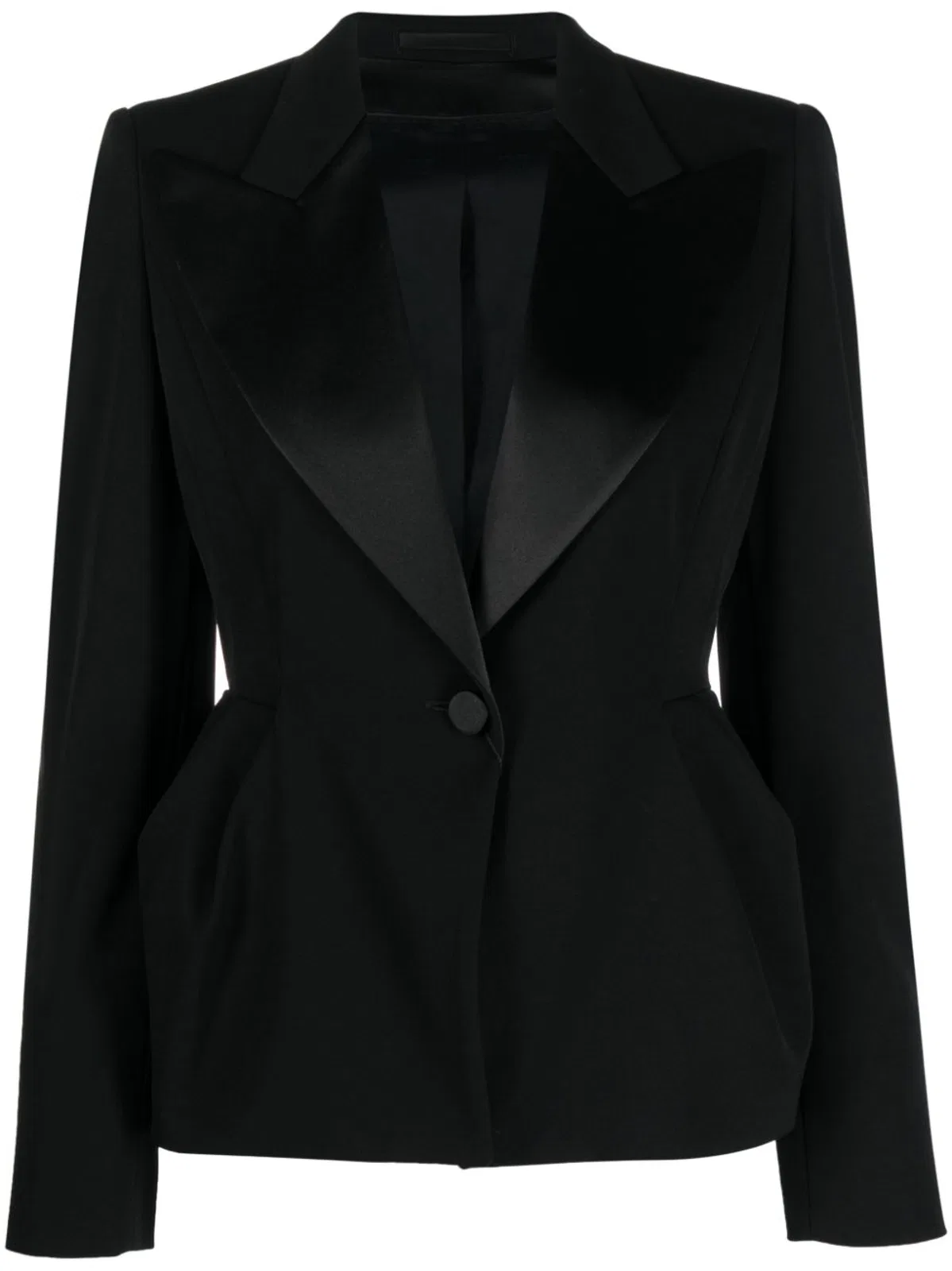 Wool Single-Breasted Blazer Jacket
