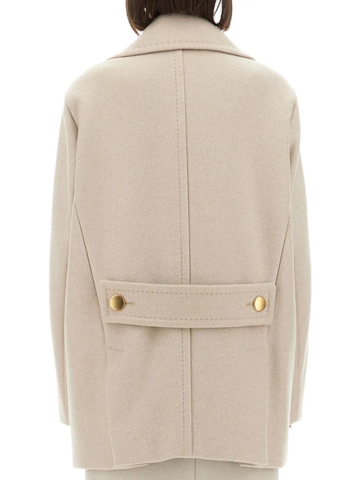 Max Mara Double-breasted Cashmere Coat In Dove