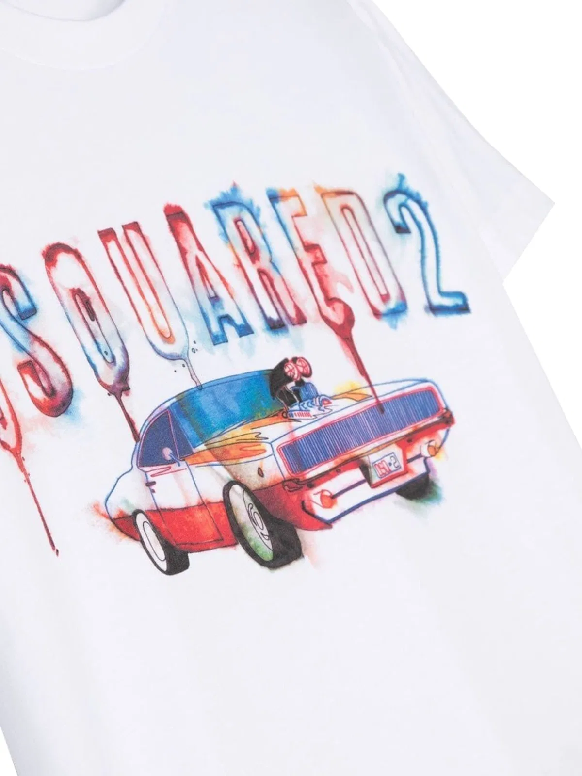 Dsquared2 Dsquared Mc Logo T-shirt And Machine In White