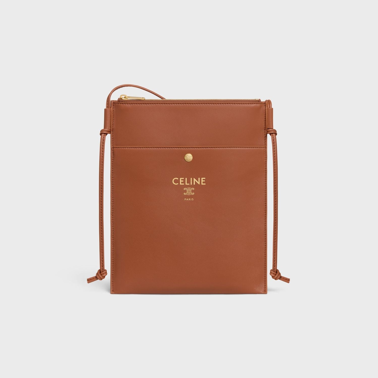 Tan Brown Lamb Leather Sharp Pouch