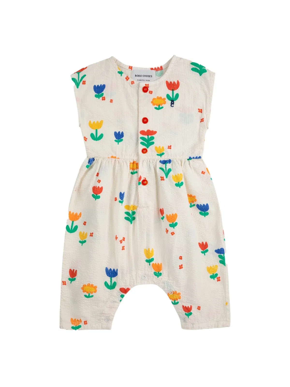 Bobo Choses "garden Party" Jumpsuit In Ivory