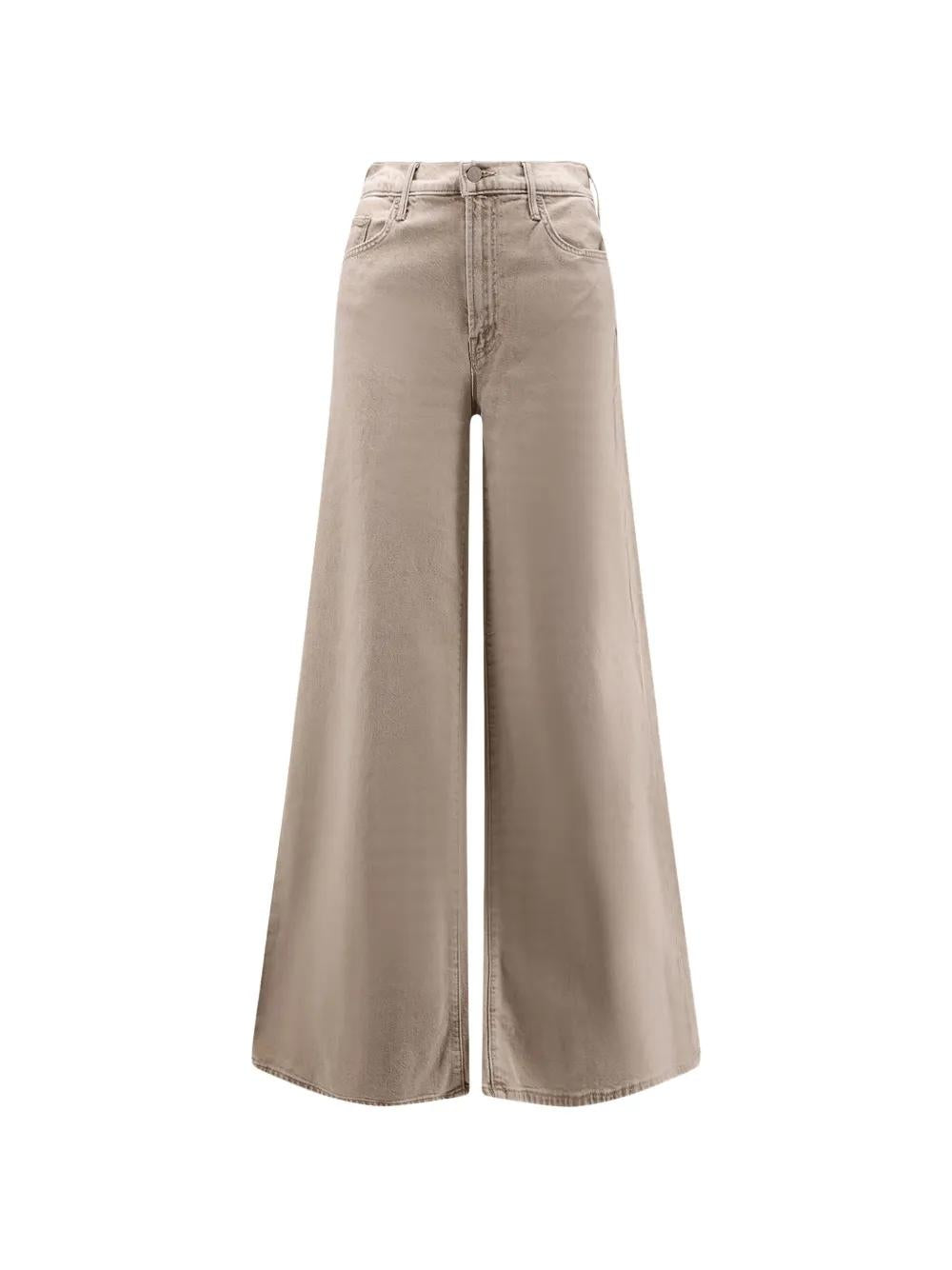 Beige Wide-Leg Trousers