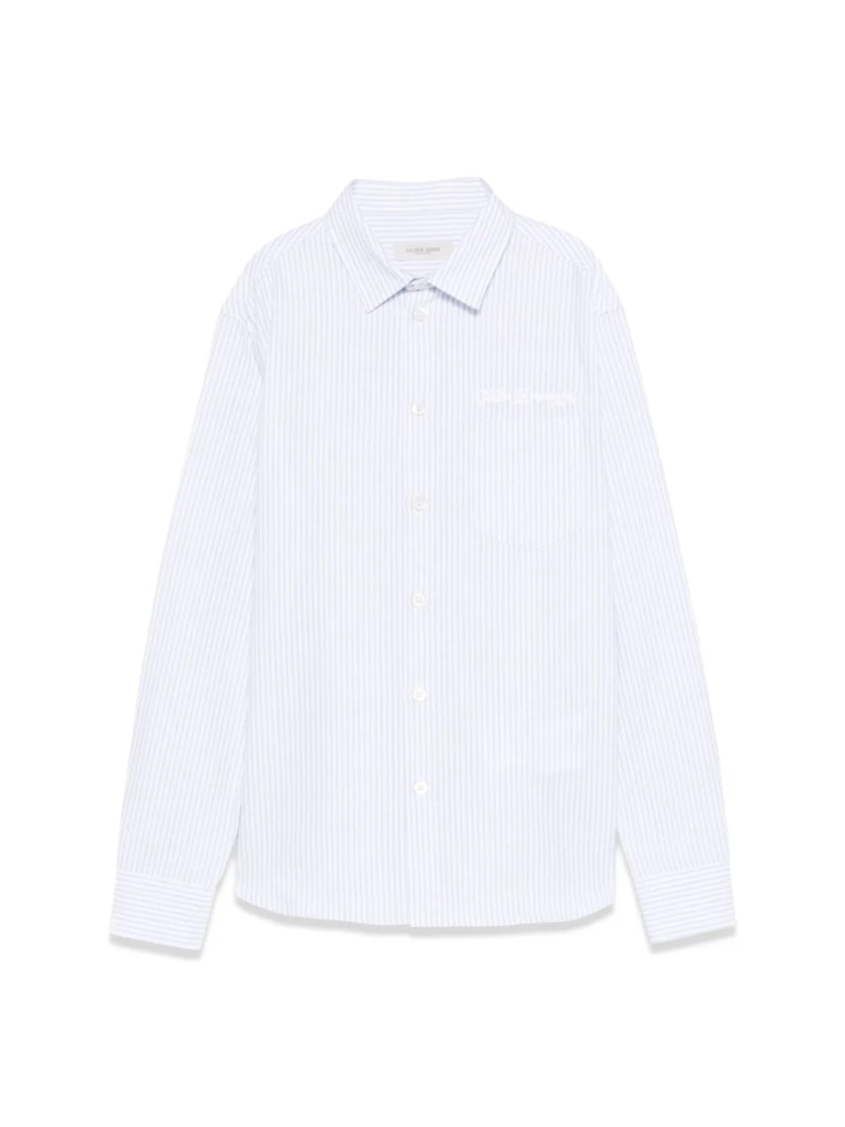 Golden/ Boy's Regular Shirt/ Striped Cotton With Embroidery
