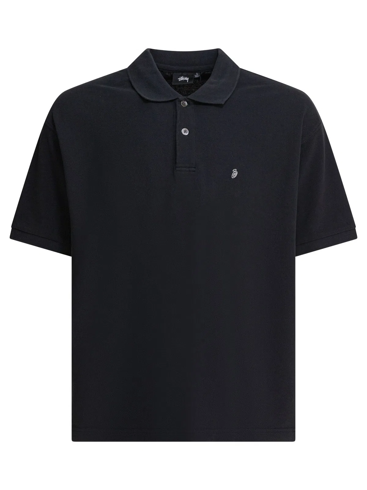 Stussy Black Cotton Polo Shirt