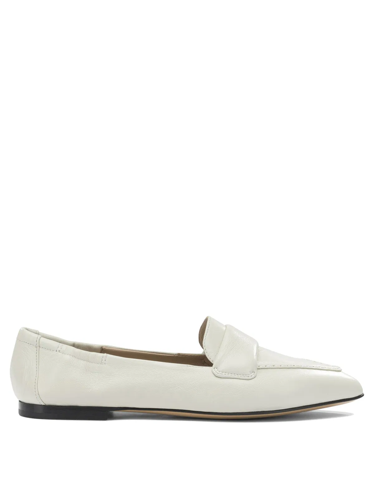 White Leather Loafers