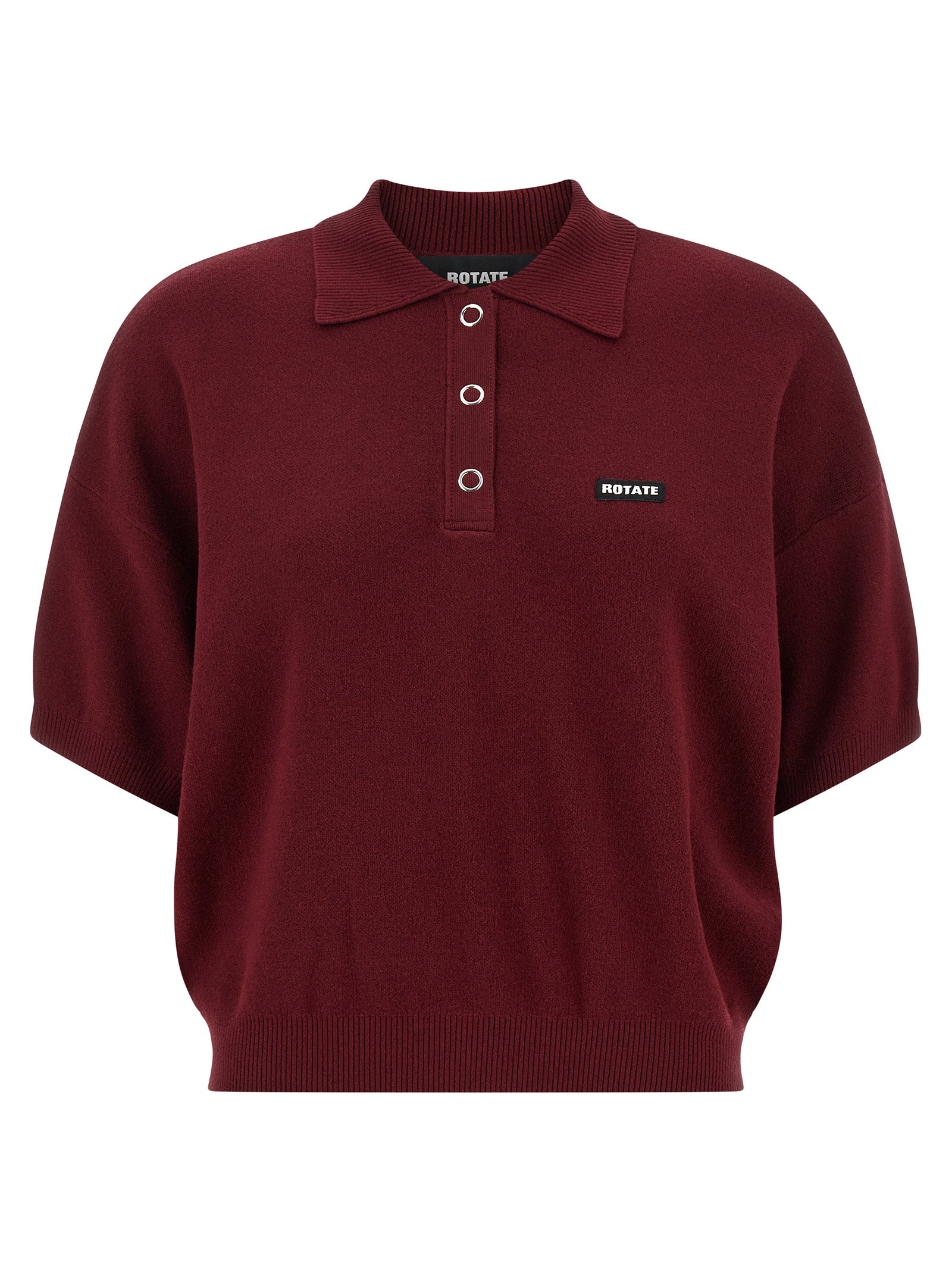 Rotate Birger Christensen 'Slinky Knit' Polo Shirt