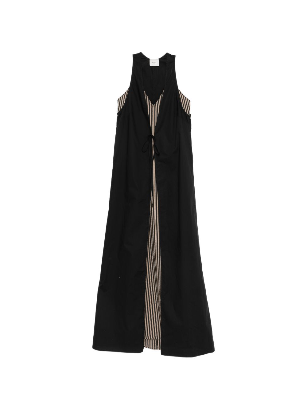 V-Neck Drawstring Dress